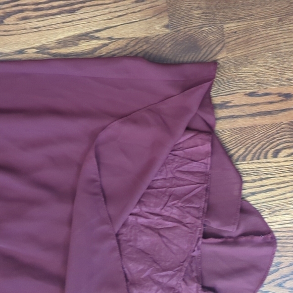 Purple Wine strapless maxi sweeping flowey bridesmaid Prom gown Gossip Girl sz 2 - Picture 7 of 11